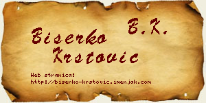 Biserko Krstović vizit kartica